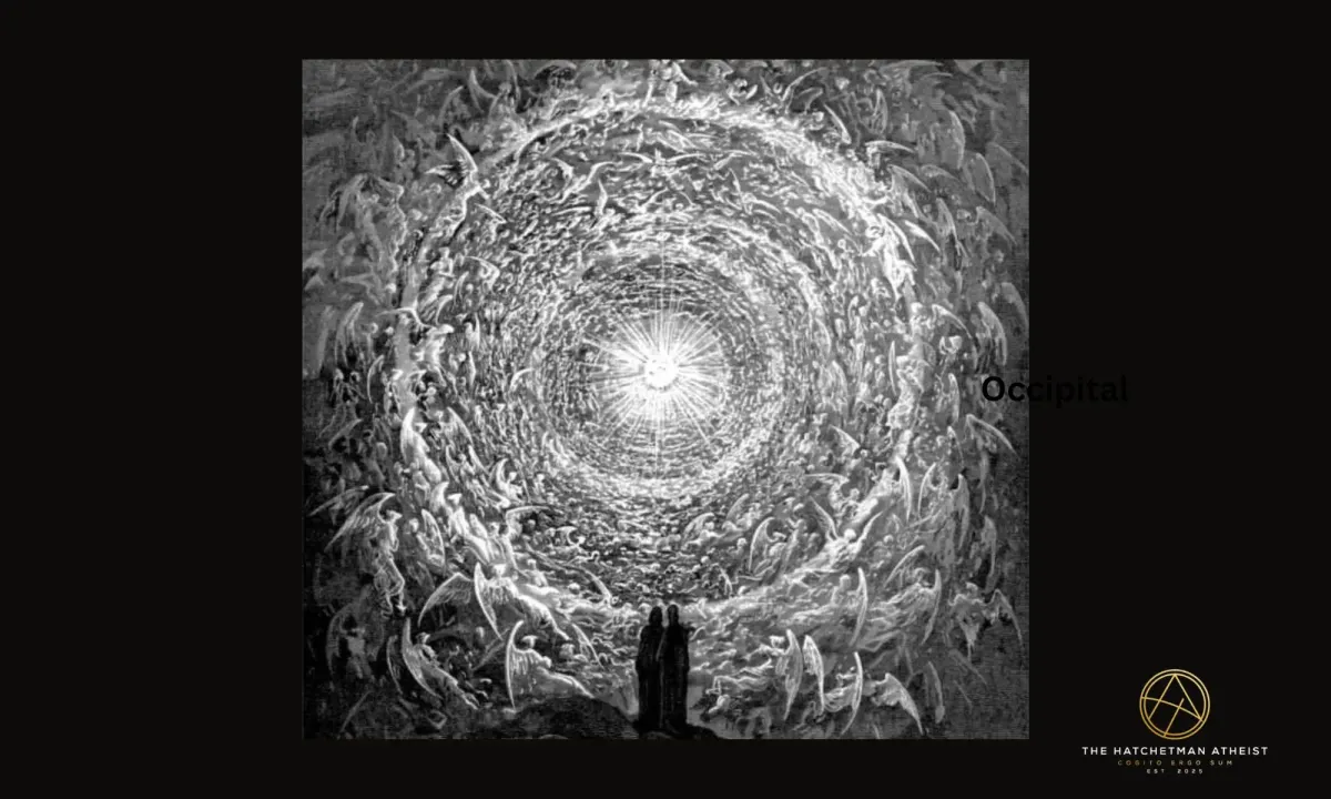 Gustave Doré's engraving of the Celestial Rose from Dante's Paradiso, depicting a radiant light tunnel.